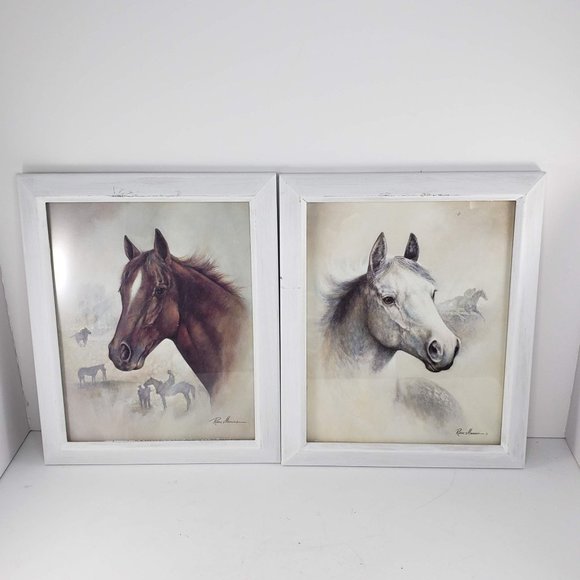Ruane Manning Framed Horse Prints Set of 2 - Picture 1 of 10